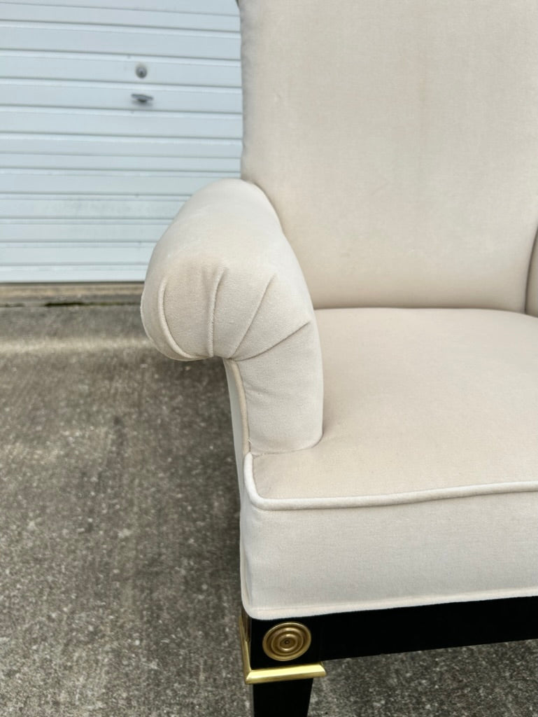 Reupholstered Pair of Arm Dining Chairs for Mastercraft