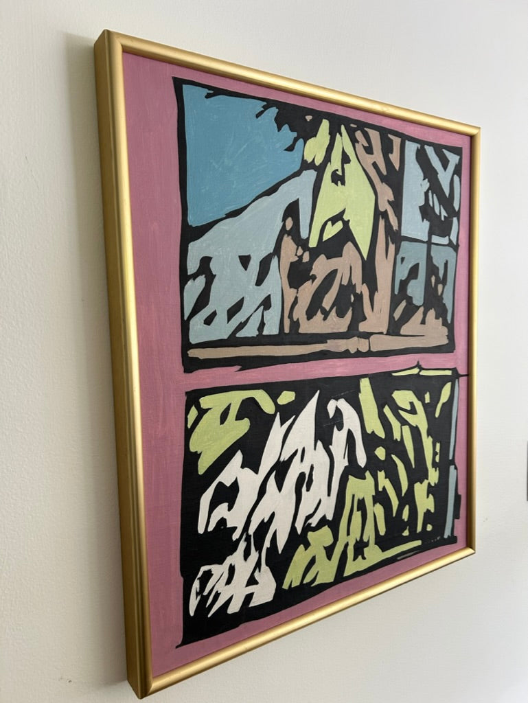 Mid-Century Modern Acrylic Painting