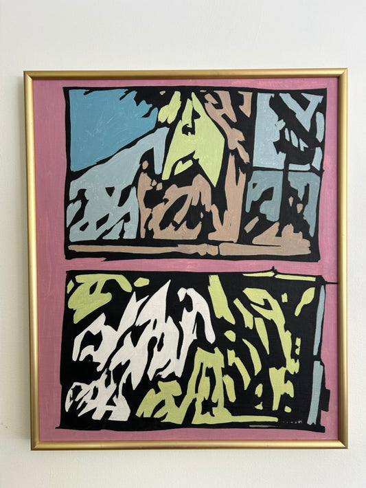 Mid-Century Modern Acrylic Painting