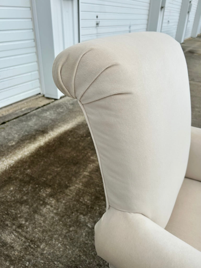 Reupholstered Pair of Arm Dining Chairs for Mastercraft