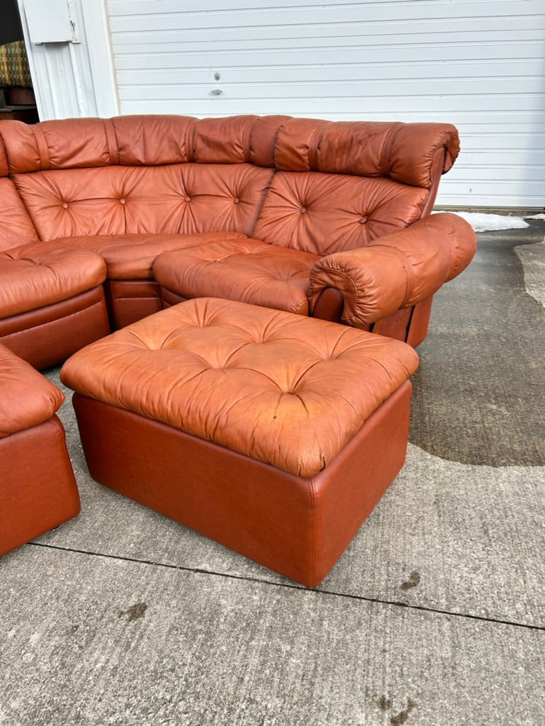5 Piece MCM Overman Sectional Vegan Leather