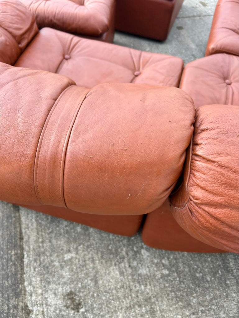 5 Piece MCM Overman Sectional Vegan Leather