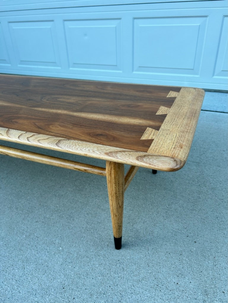Expertly Restored MCM Lane Acclaim Walnut Coffee Table