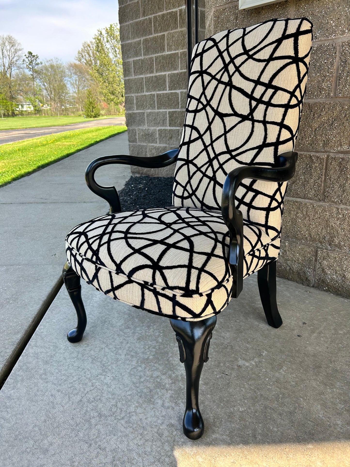 Neoclassical Statement Arm Chair