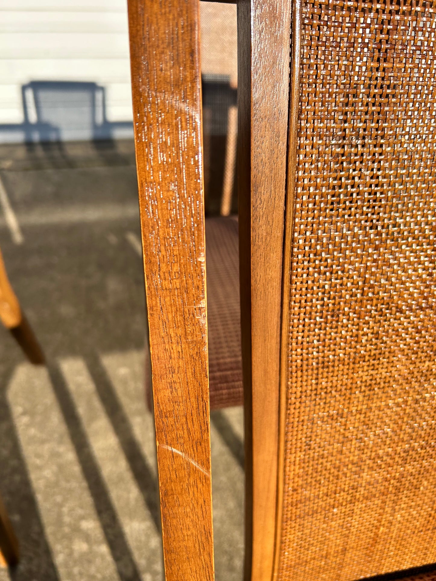 Set of 6 MCM Cane Back Dining Chairs by Drexel