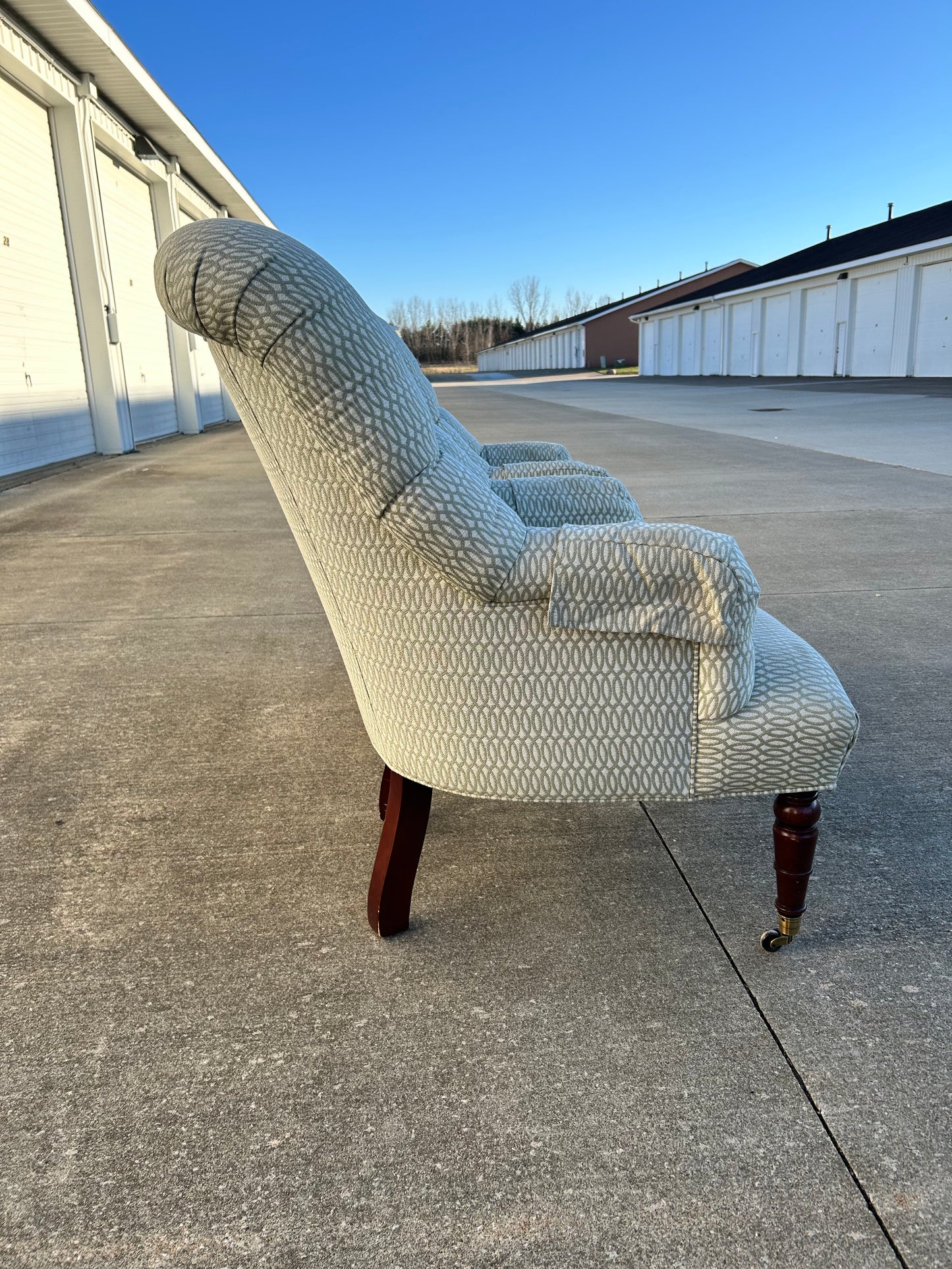 Pair of Victorian Style Tufted Back Armchairs by Calico Corners
