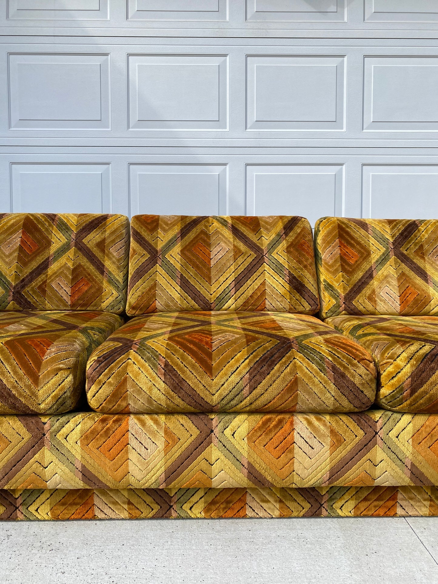 Mid Century Modern 1980's Tuxedo Sofa by Morgan & Hershman