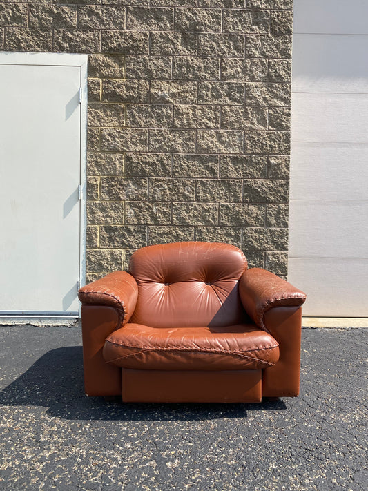 1960s De Sede "DS-101" Leather Lounge Chair
