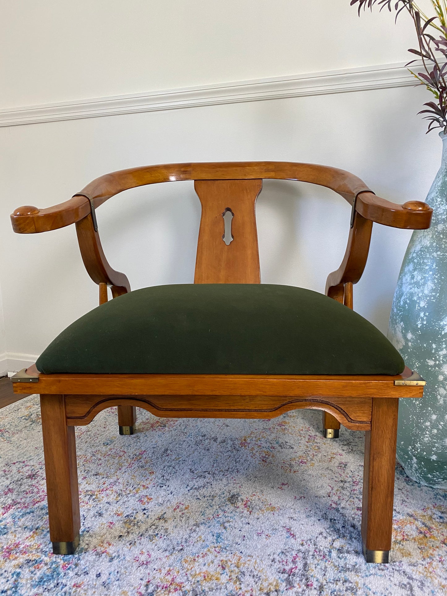 Pair of Mid-Century James Mont Style Ming Chinoiserie Accent Chairs