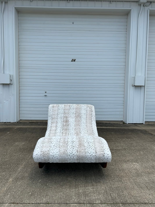 1960s Reupholstered Adrian Pearsall Rocking Wave Chaise Lounge