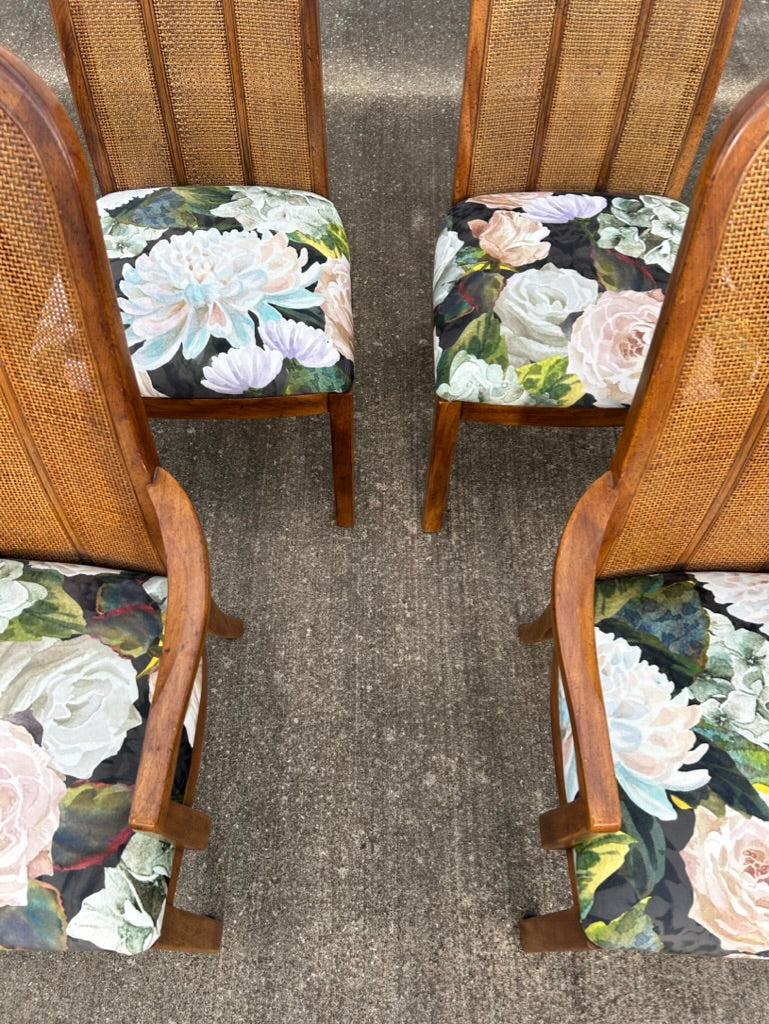 Set of 6 Reupholstered Drexel Passage Dining Chairs