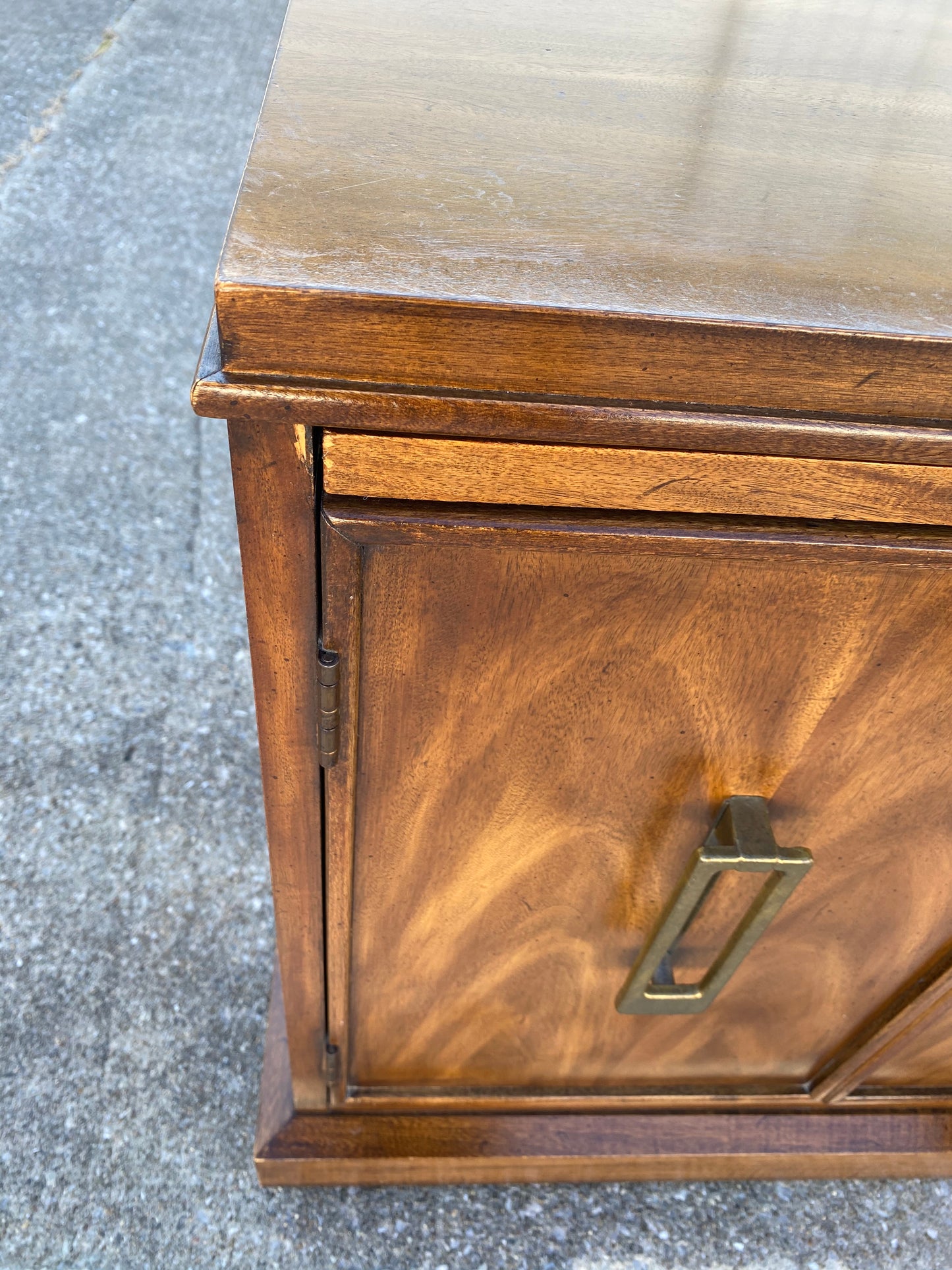 Vintage "Vanguard" End Table Cabinet w/ Writing Drawer