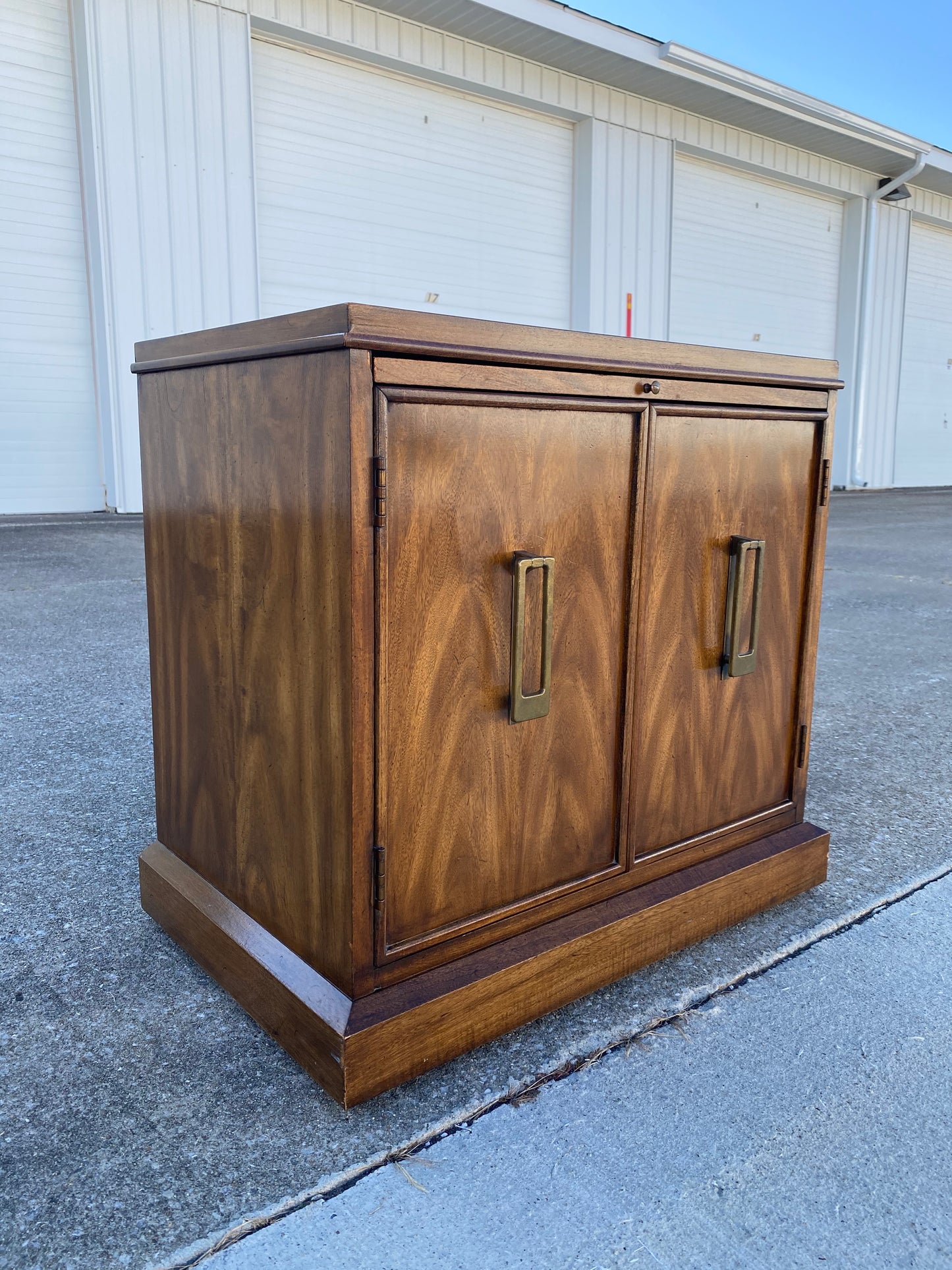 Vintage "Vanguard" End Table Cabinet w/ Writing Drawer