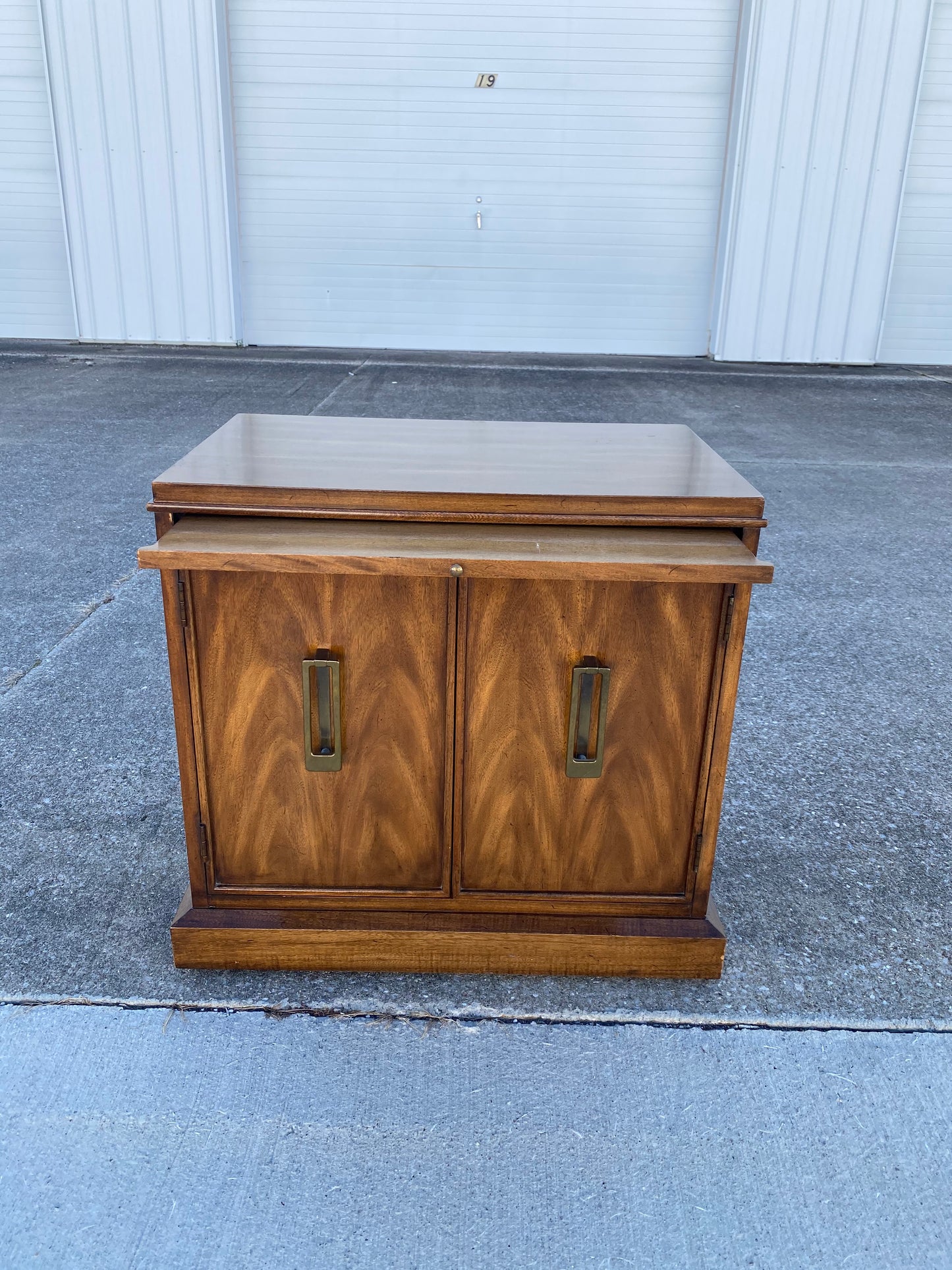 Vintage "Vanguard" End Table Cabinet w/ Writing Drawer