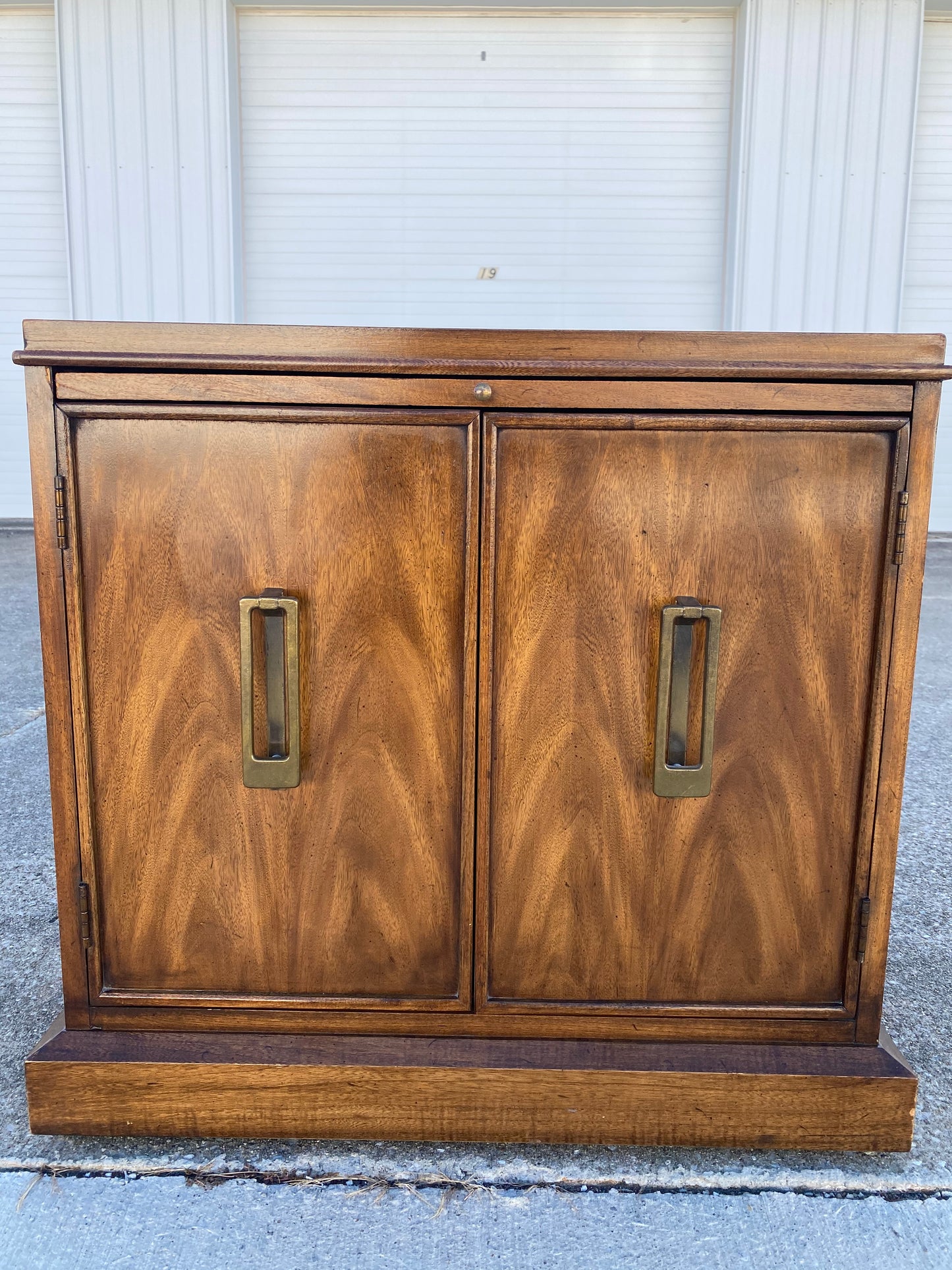 Vintage "Vanguard" End Table Cabinet w/ Writing Drawer