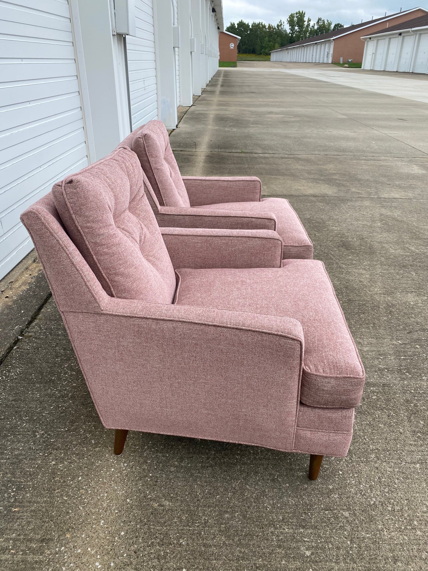 Pair of Reupholstered 1960s Flair Club Chairs by Bernhardt