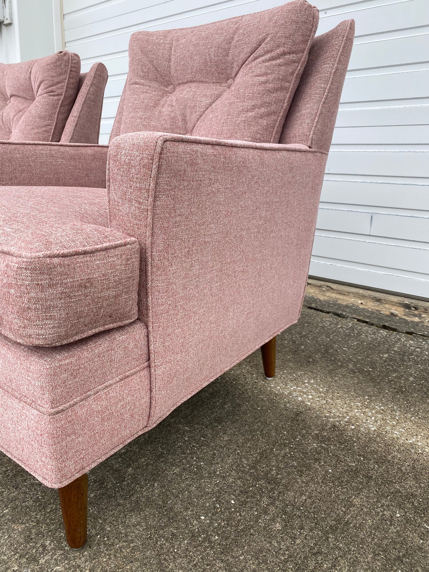 Pair of Reupholstered 1960s Flair Club Chairs by Bernhardt