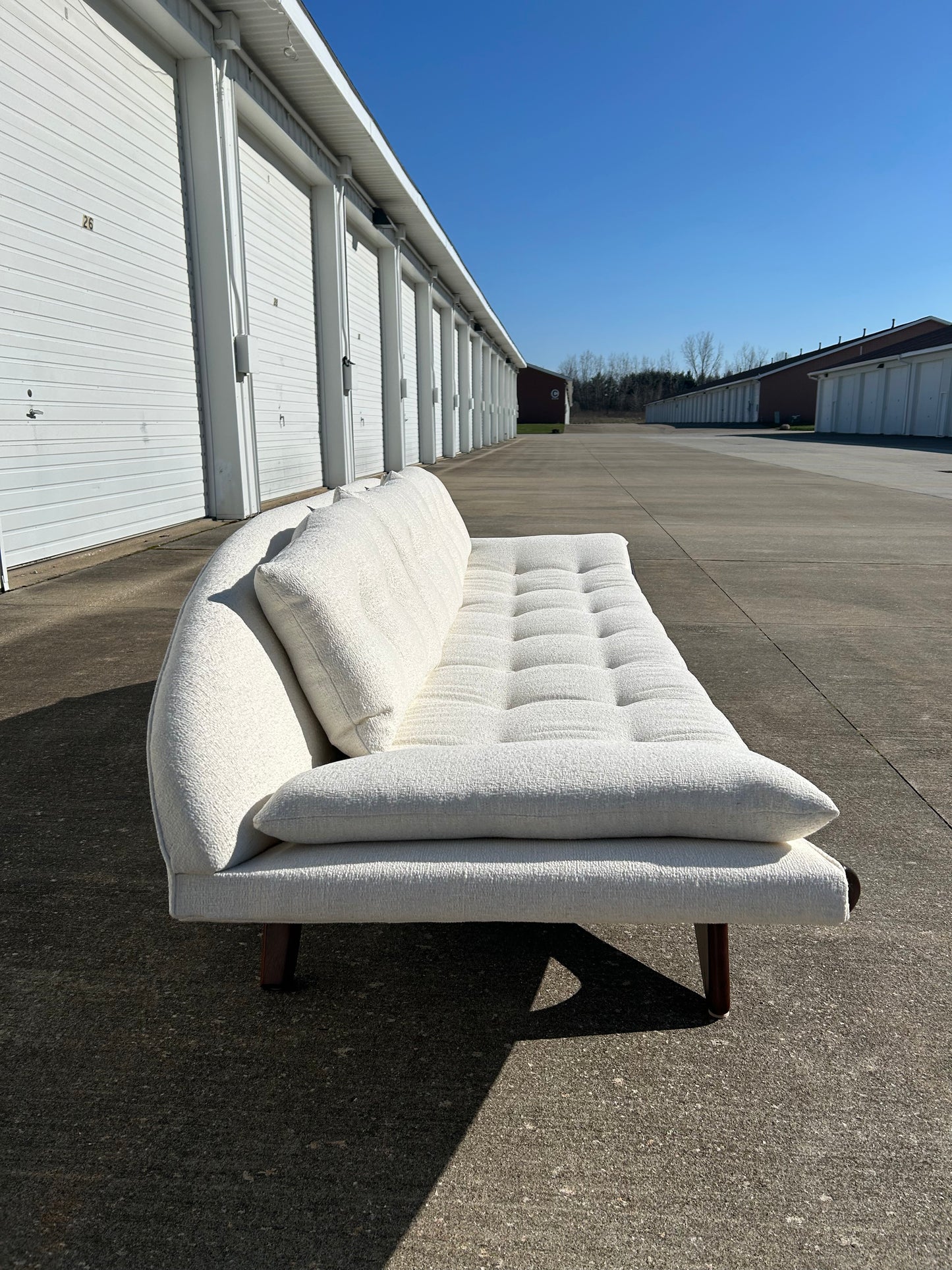 Expertly Restored Adrian Pearsall Armless Gondola Sofa for Craft Associates