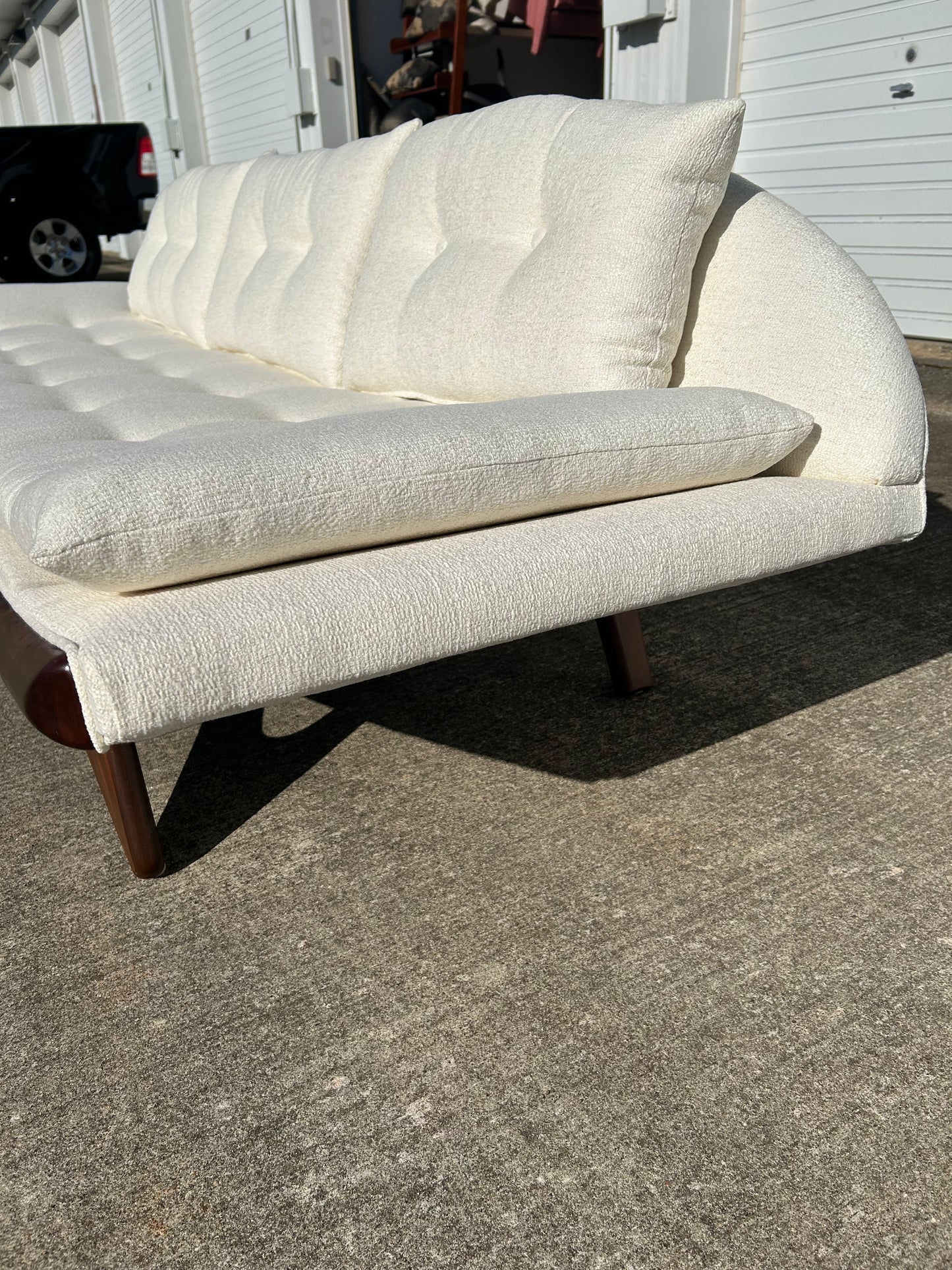 Expertly Restored Adrian Pearsall Armless Gondola Sofa for Craft Associates