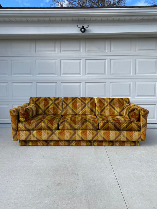 Mid Century Modern 1980's Tuxedo Sofa by Morgan & Hershman