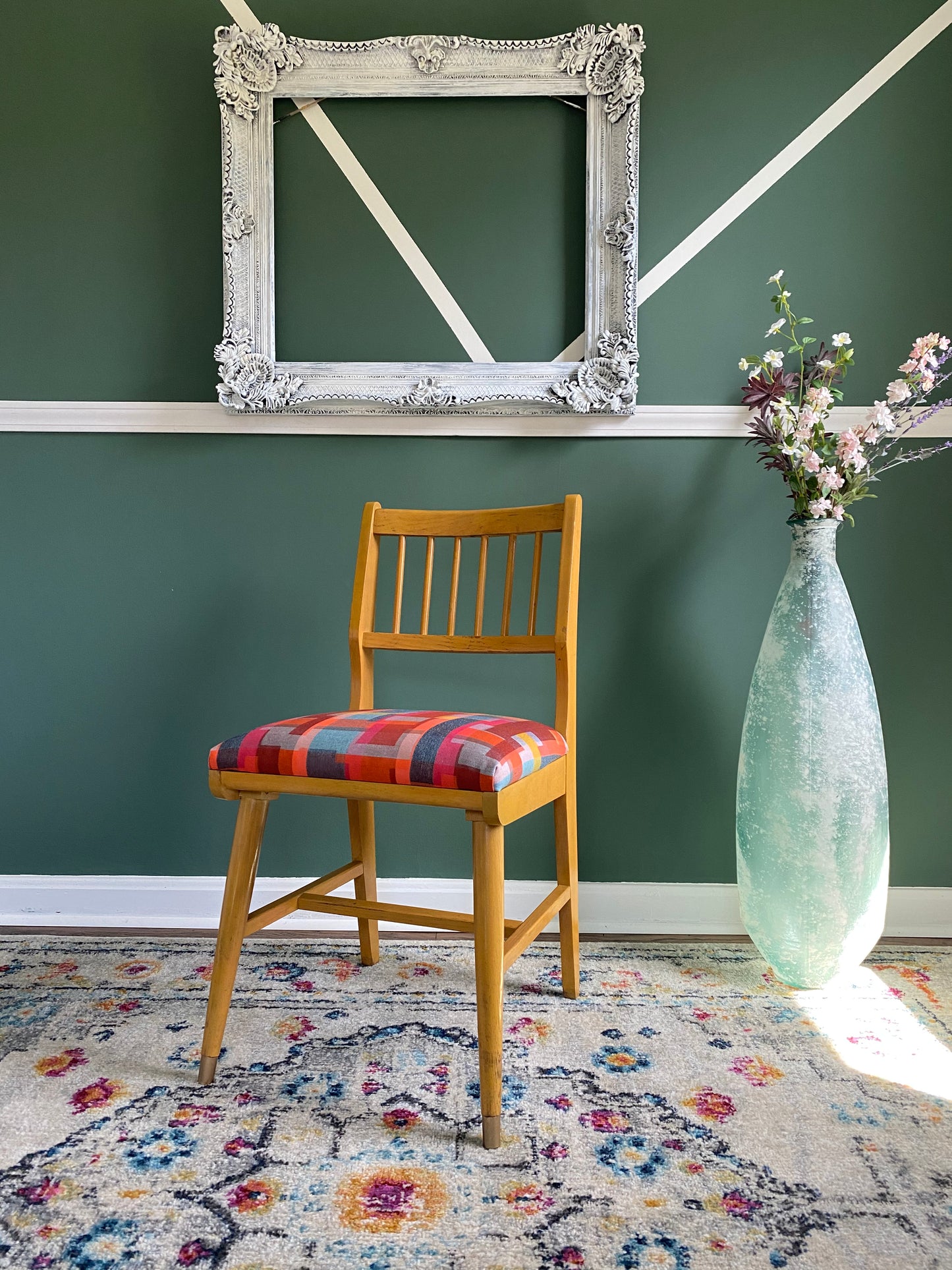 Reupholstered Mid-Century Modern Blonde Accent Chair by Liberty Chair Co.