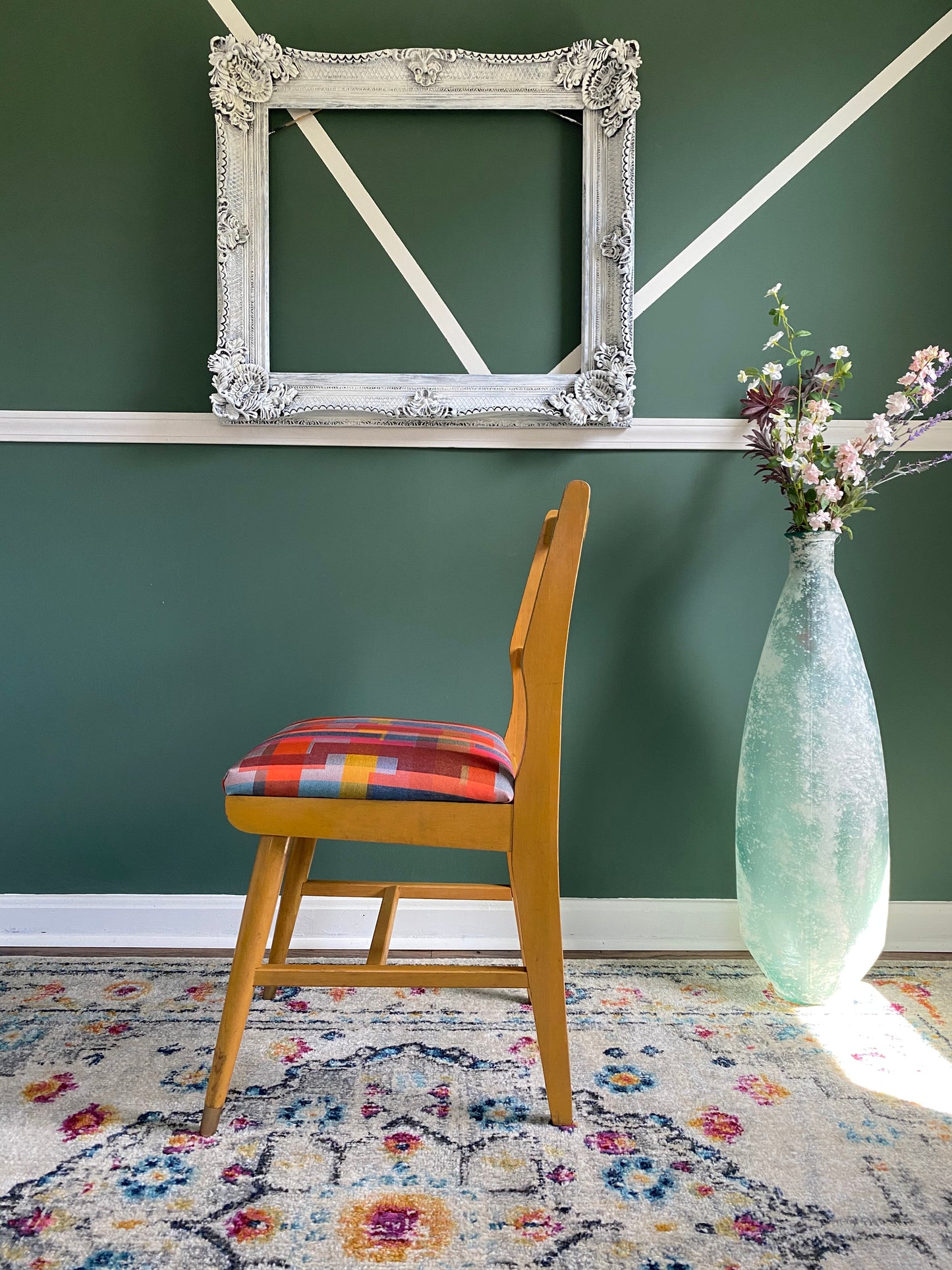 Reupholstered Mid-Century Modern Blonde Accent Chair by Liberty Chair Co.