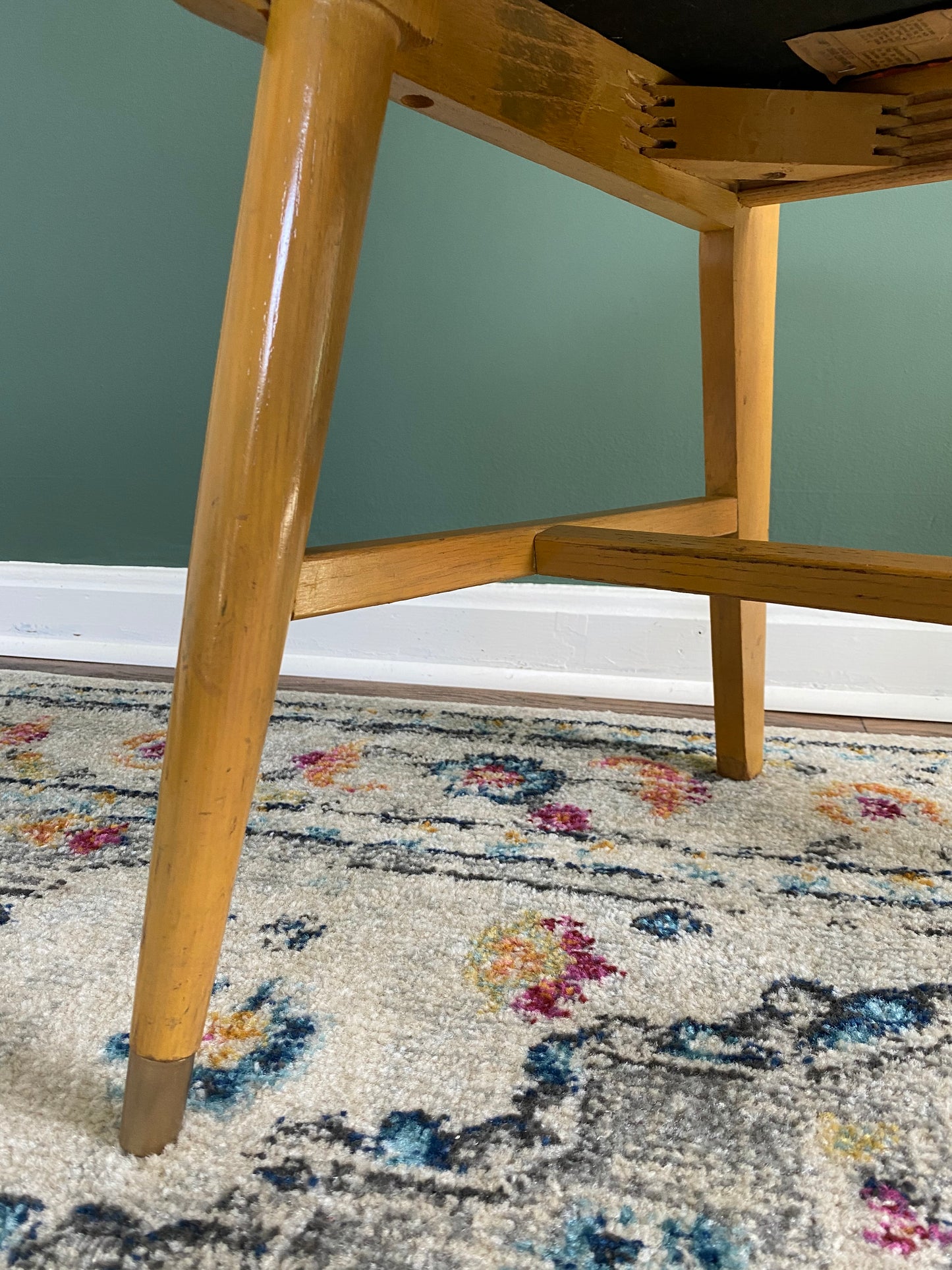 Reupholstered Mid-Century Modern Blonde Accent Chair by Liberty Chair Co.