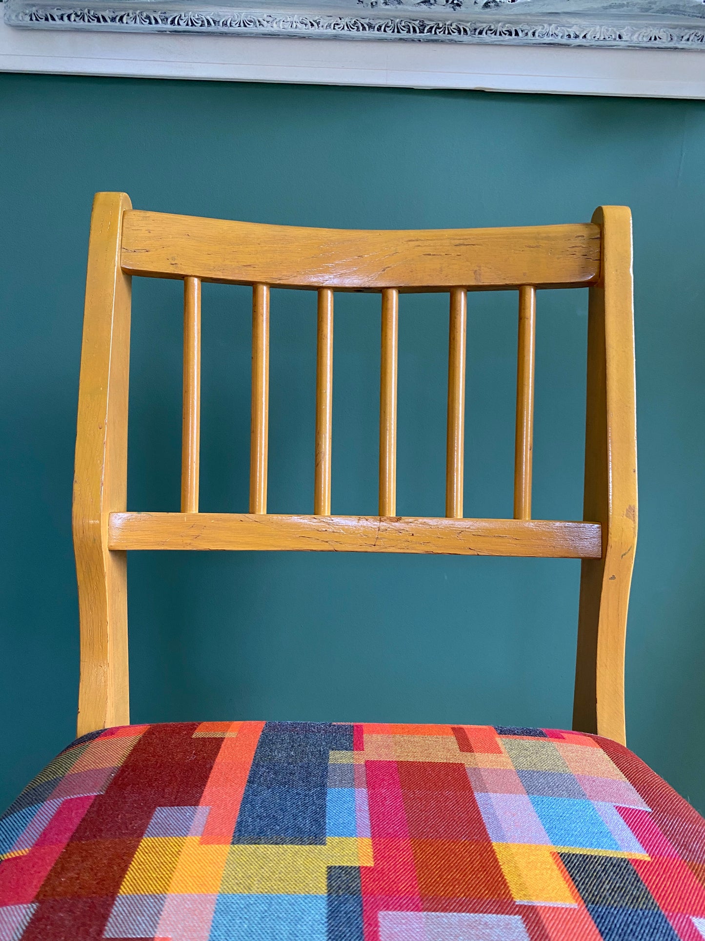 Reupholstered Mid-Century Modern Blonde Accent Chair by Liberty Chair Co.