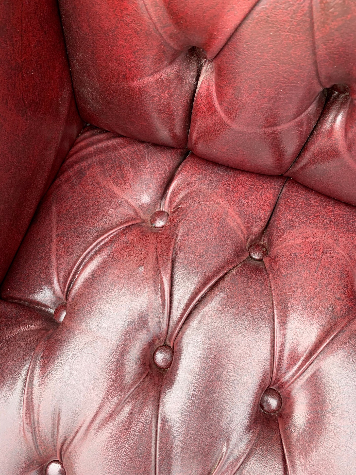 Faux-Leather Tufted Lounge Chair