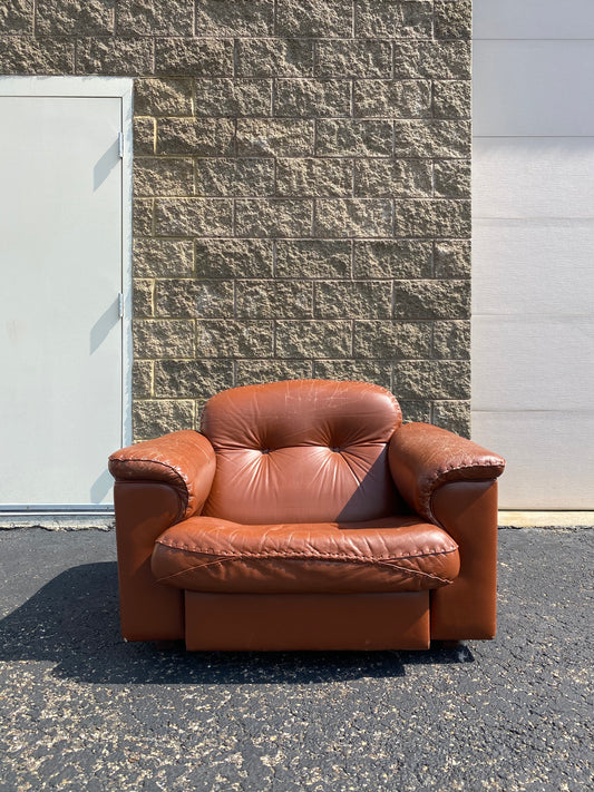 1960s De Sede "DS-101" Leather Lounge Chair