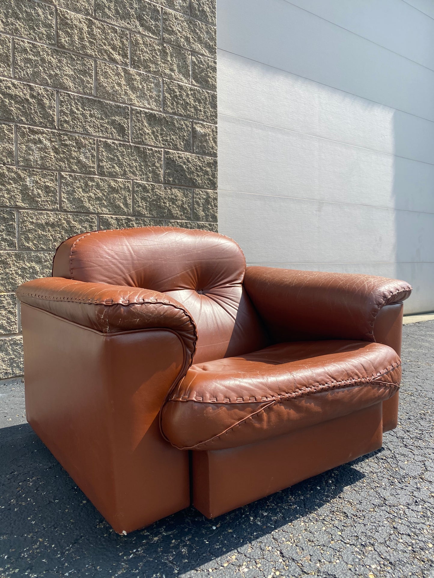 1960s De Sede "DS-101" Leather Lounge Chair