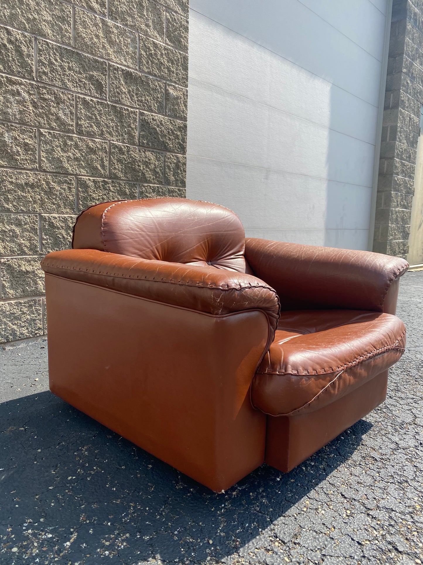 1960s De Sede "DS-101" Leather Lounge Chair