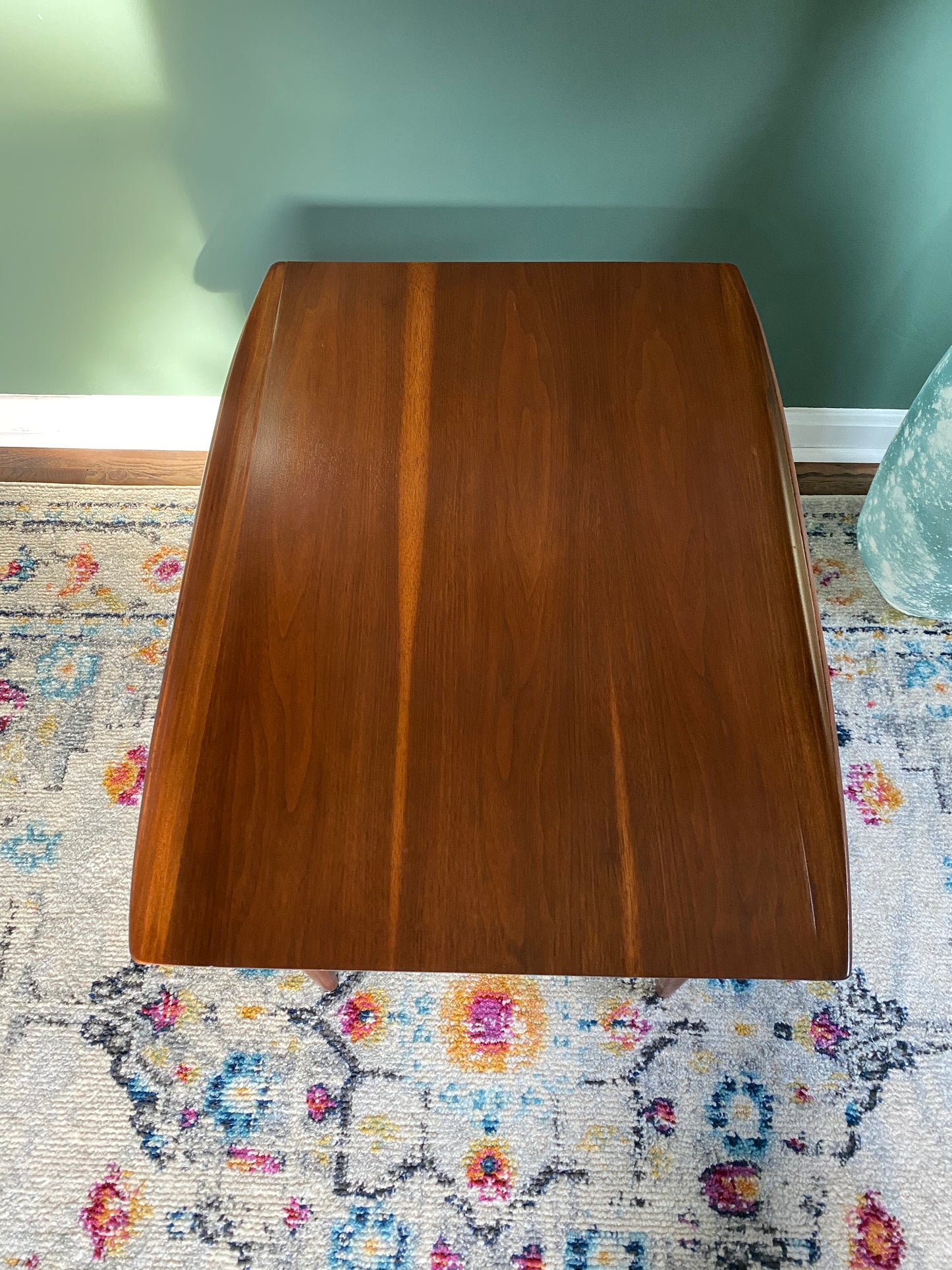 Refinished Mid-Century Modern Danish End Table with Lip by Bassett