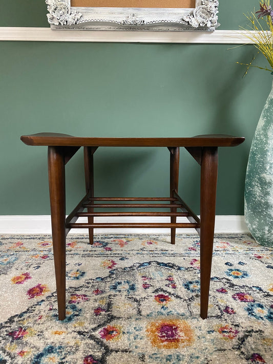 Rare Mid-Century Modern Danish End Table W/ Lip by Bassett