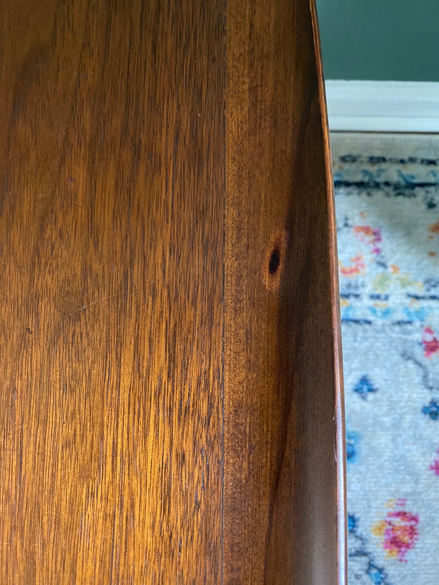 Rare Mid-Century Modern Danish End Table W/ Lip by Bassett