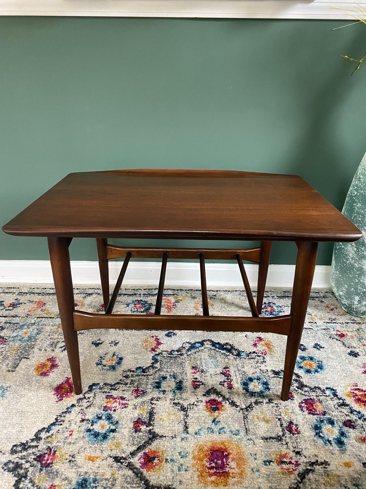 Rare Mid-Century Modern Danish End Table W/ Lip by Bassett