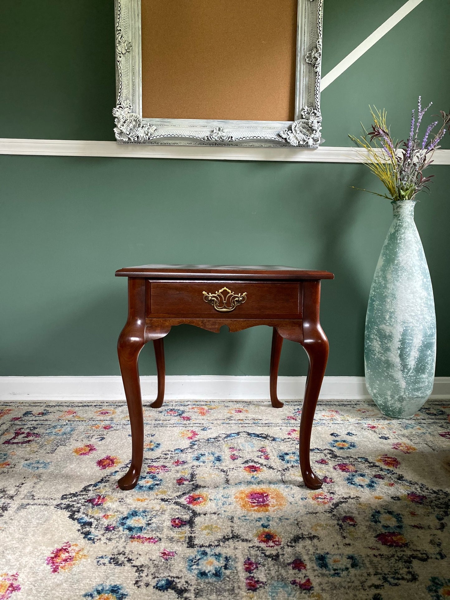 Late 20th Century Bassett End Table/Nightstand Solid Cherry