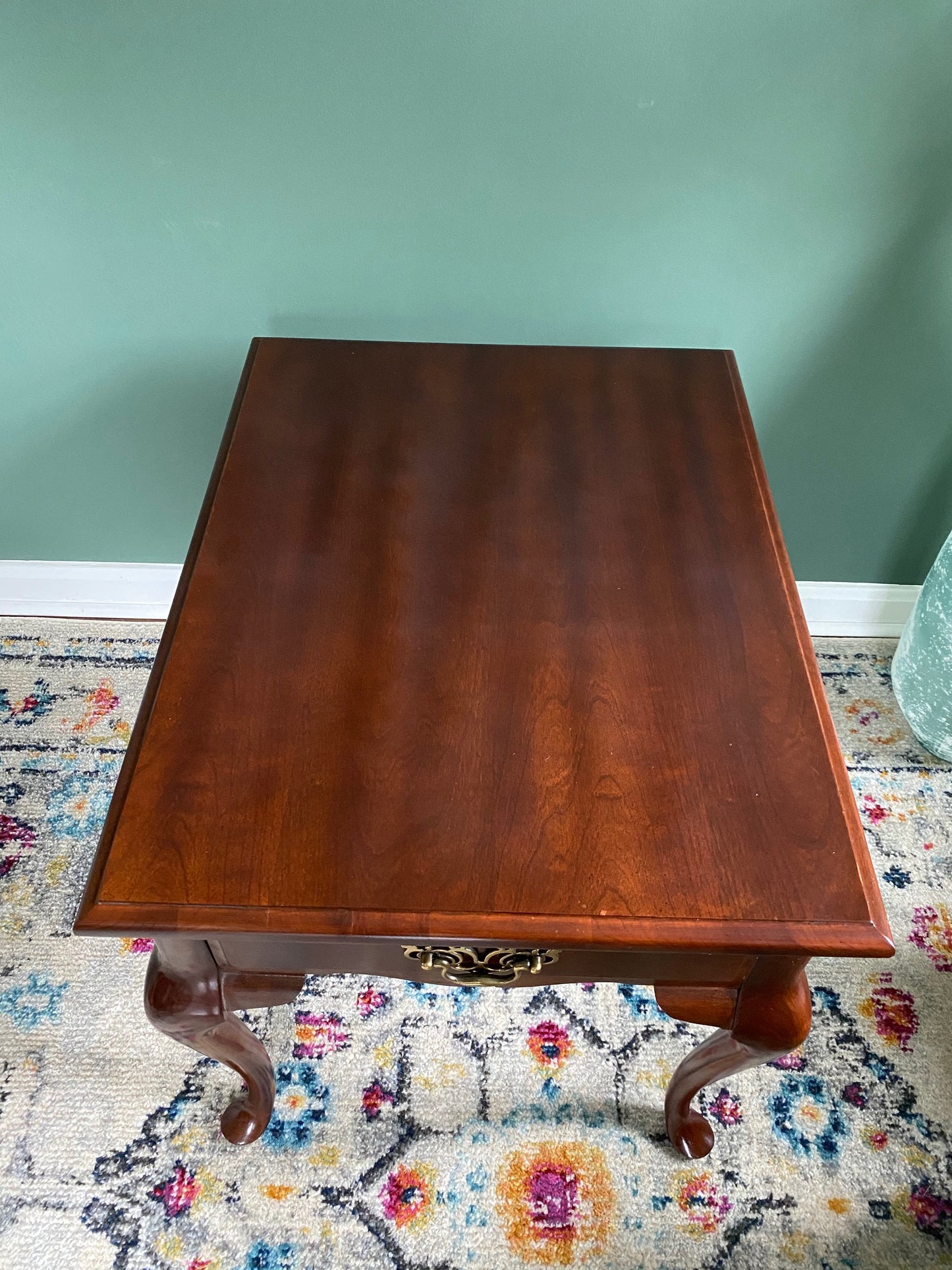 Late 20th Century Bassett End Table/Nightstand Solid Cherry