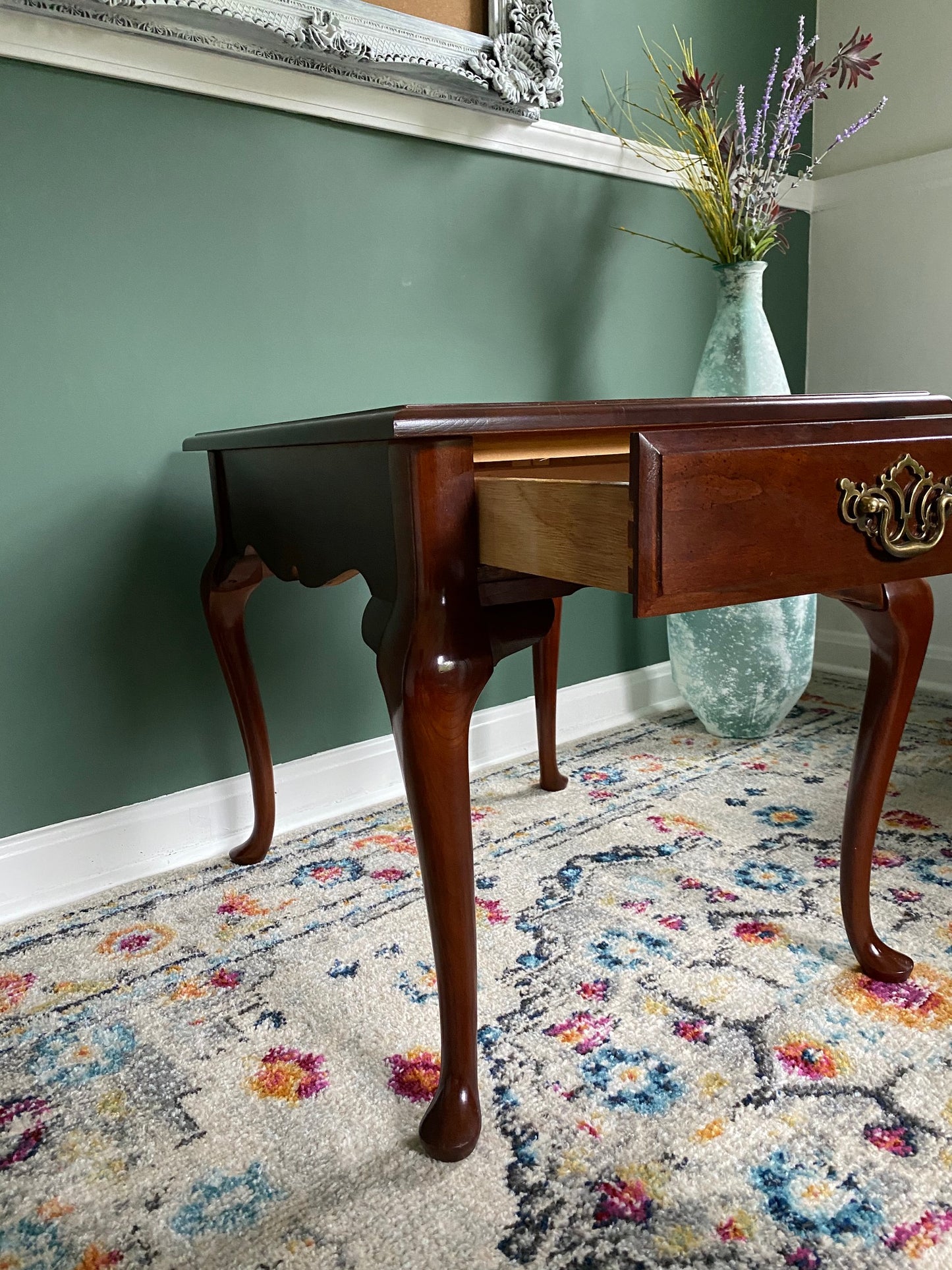 Late 20th Century Bassett End Table/Nightstand Solid Cherry