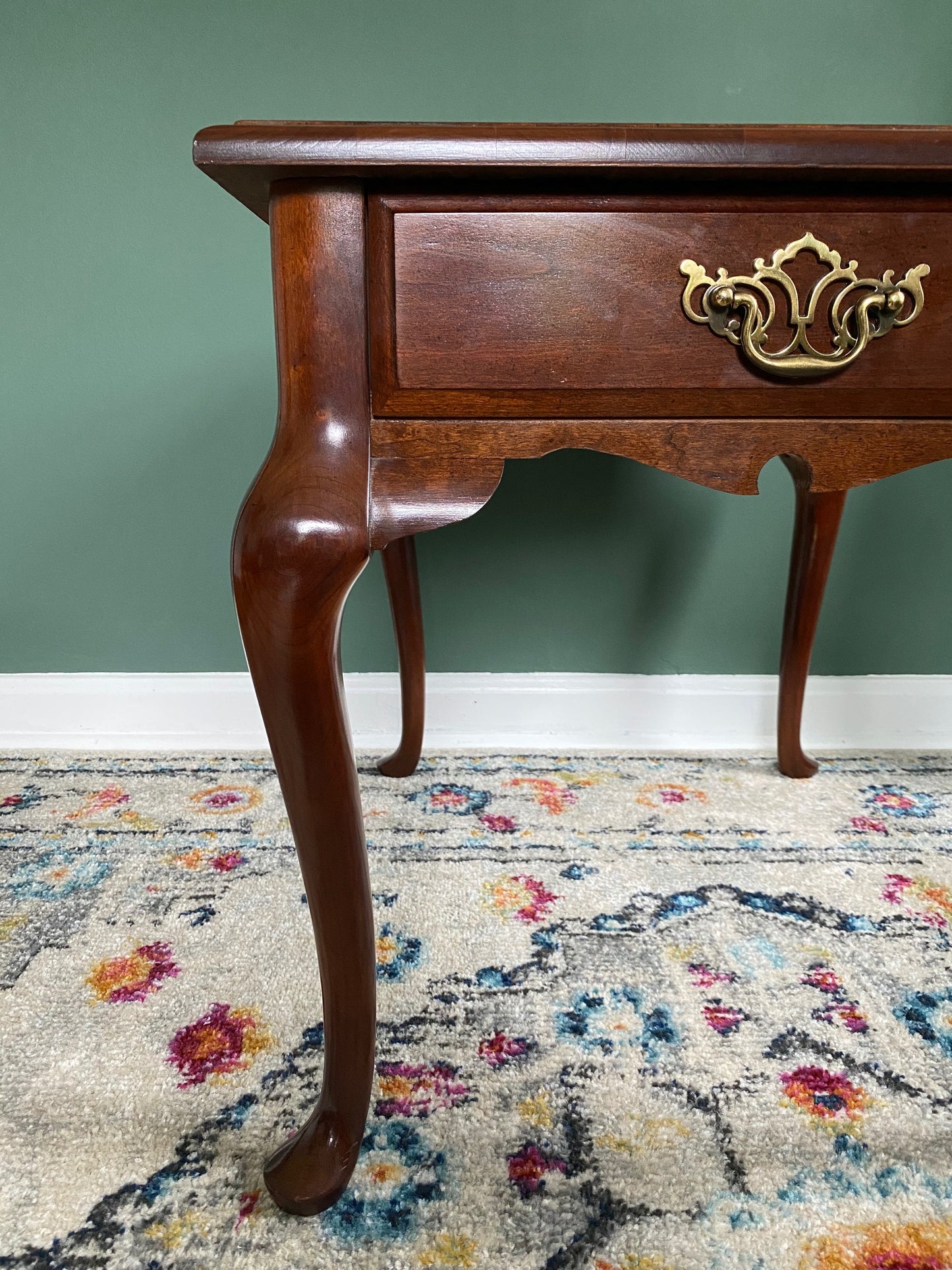 Late 20th Century Bassett End Table/Nightstand Solid Cherry