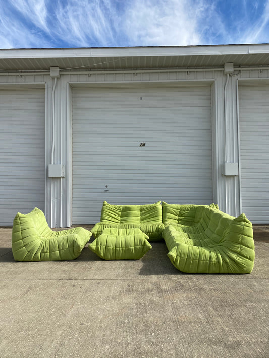 Togo Sectional Set of 5 in Style of Michael Ducaroy