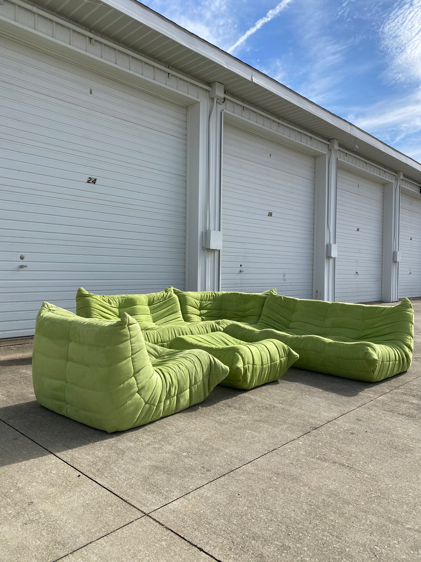 Togo Sectional Set of 5 in Style of Michael Ducaroy