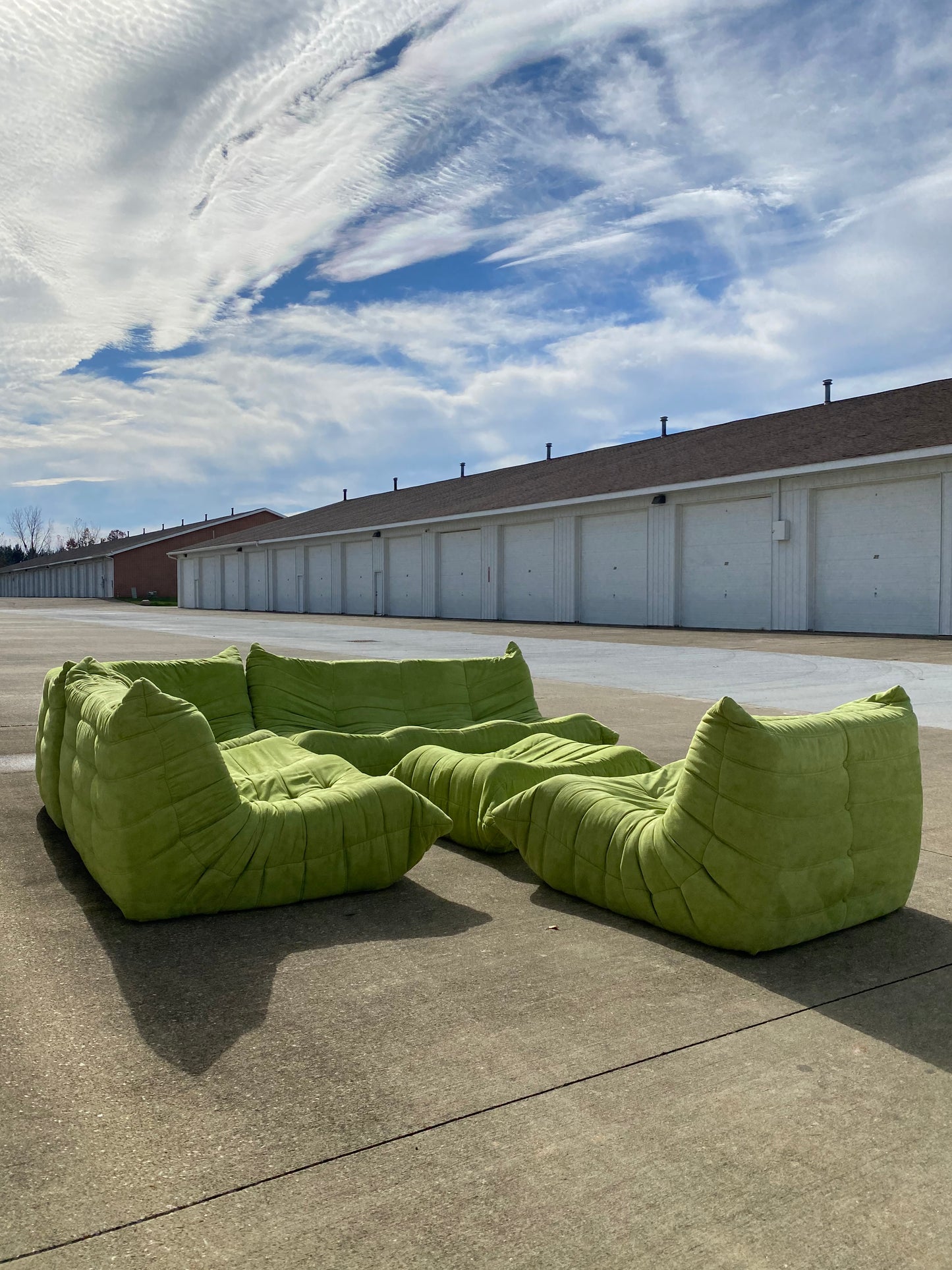 Togo Sectional Set of 5 in Style of Michael Ducaroy