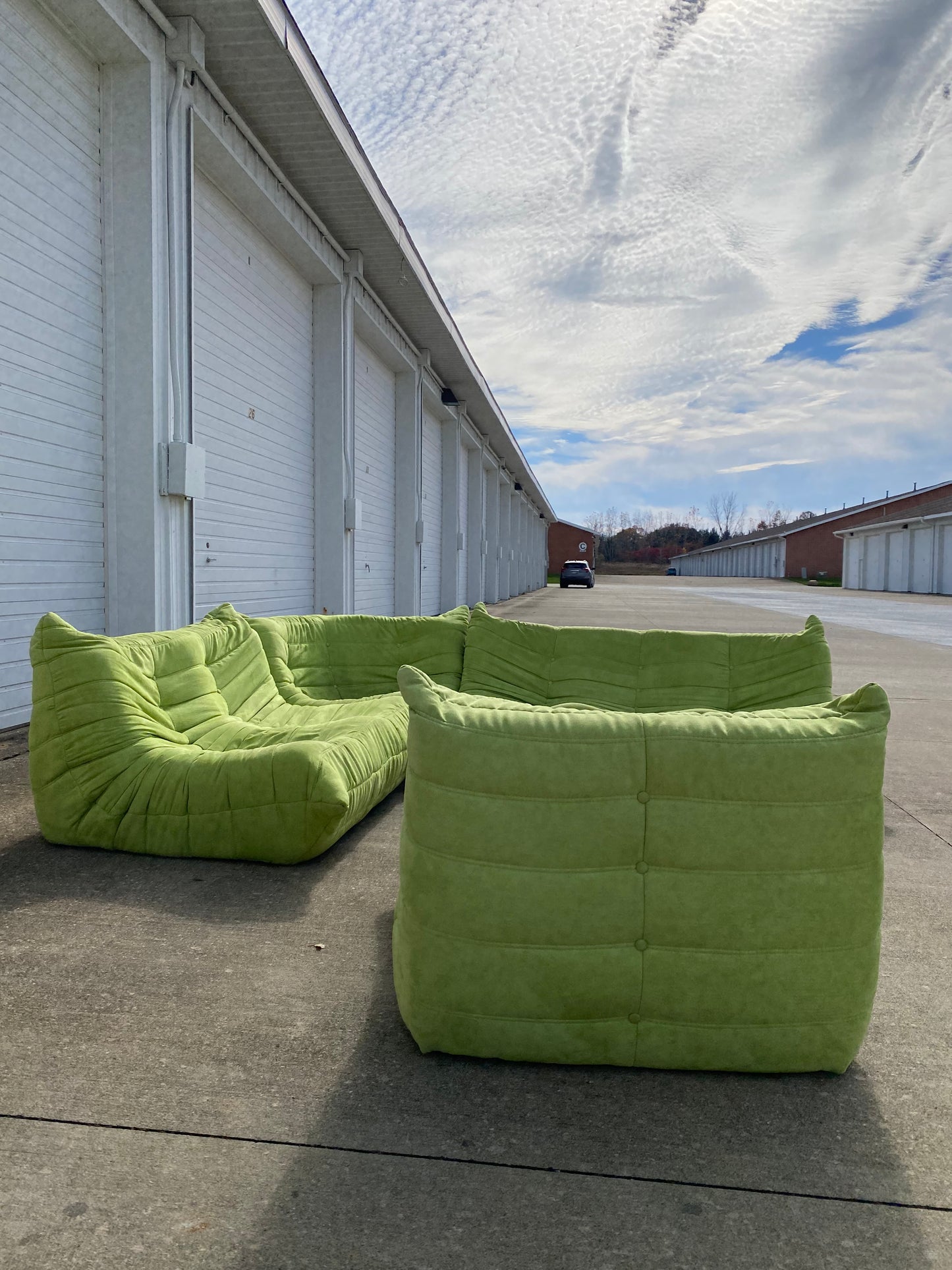 Togo Sectional Set of 5 in Style of Michael Ducaroy