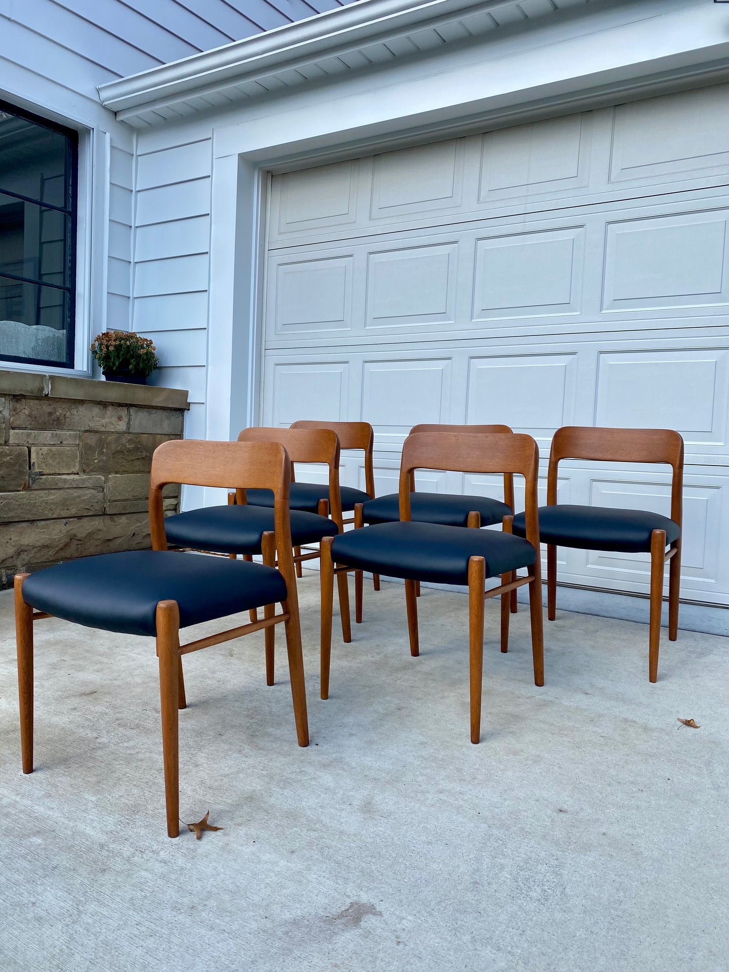 Set of Six Danish Modern Niels Moller No. 75 Teak Dining Chairs