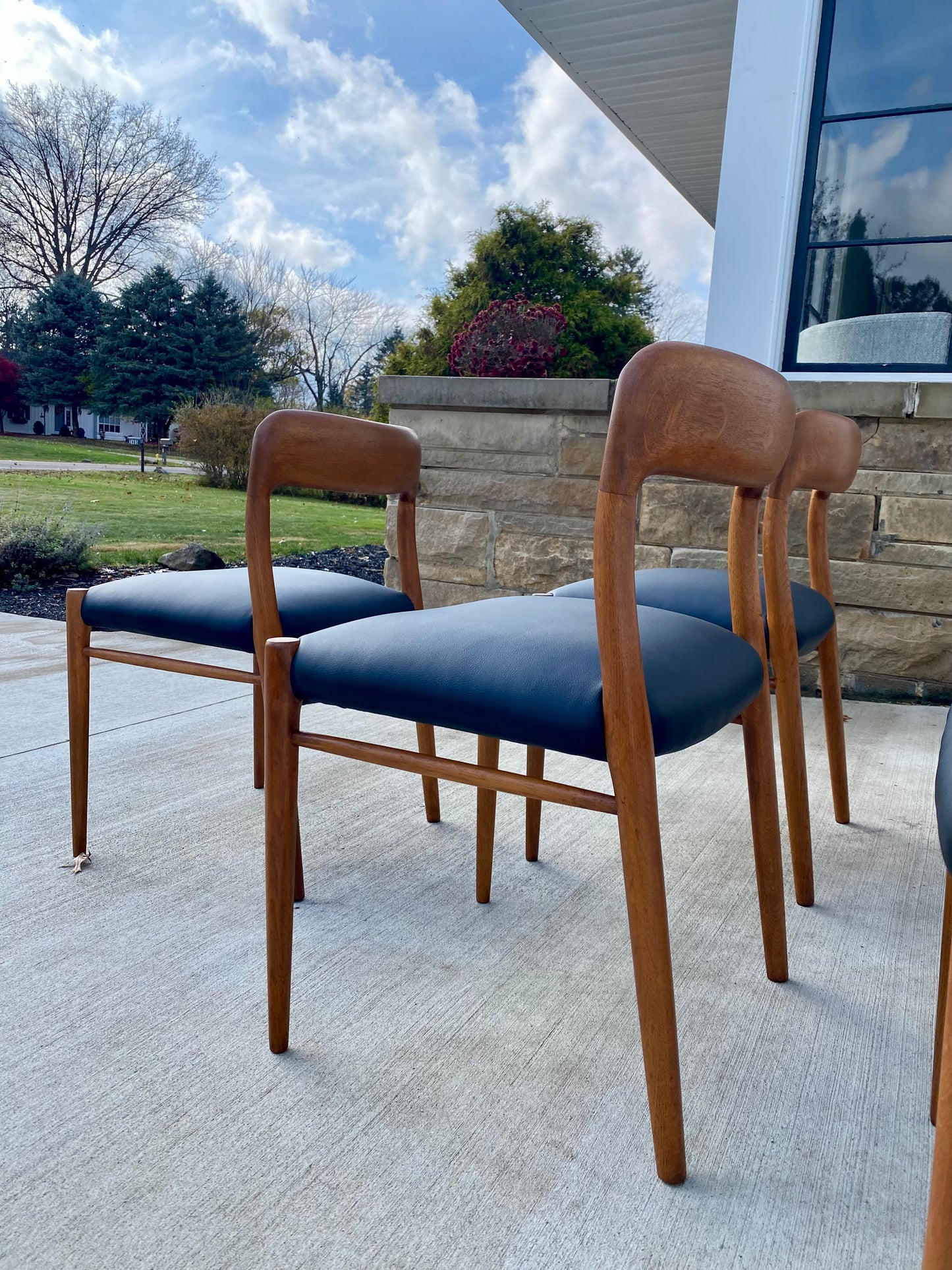 Set of Six Danish Modern Niels Moller No. 75 Teak Dining Chairs