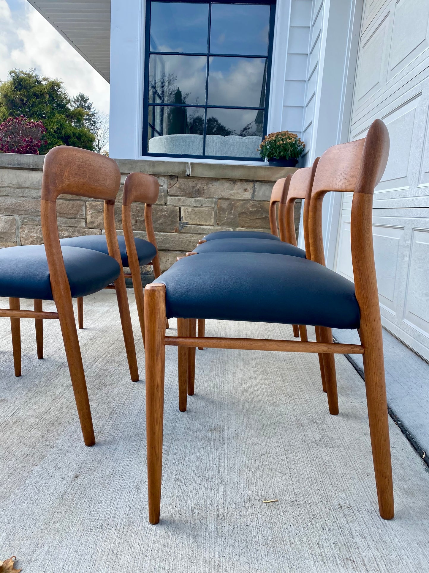 Set of Six Danish Modern Niels Moller No. 75 Teak Dining Chairs