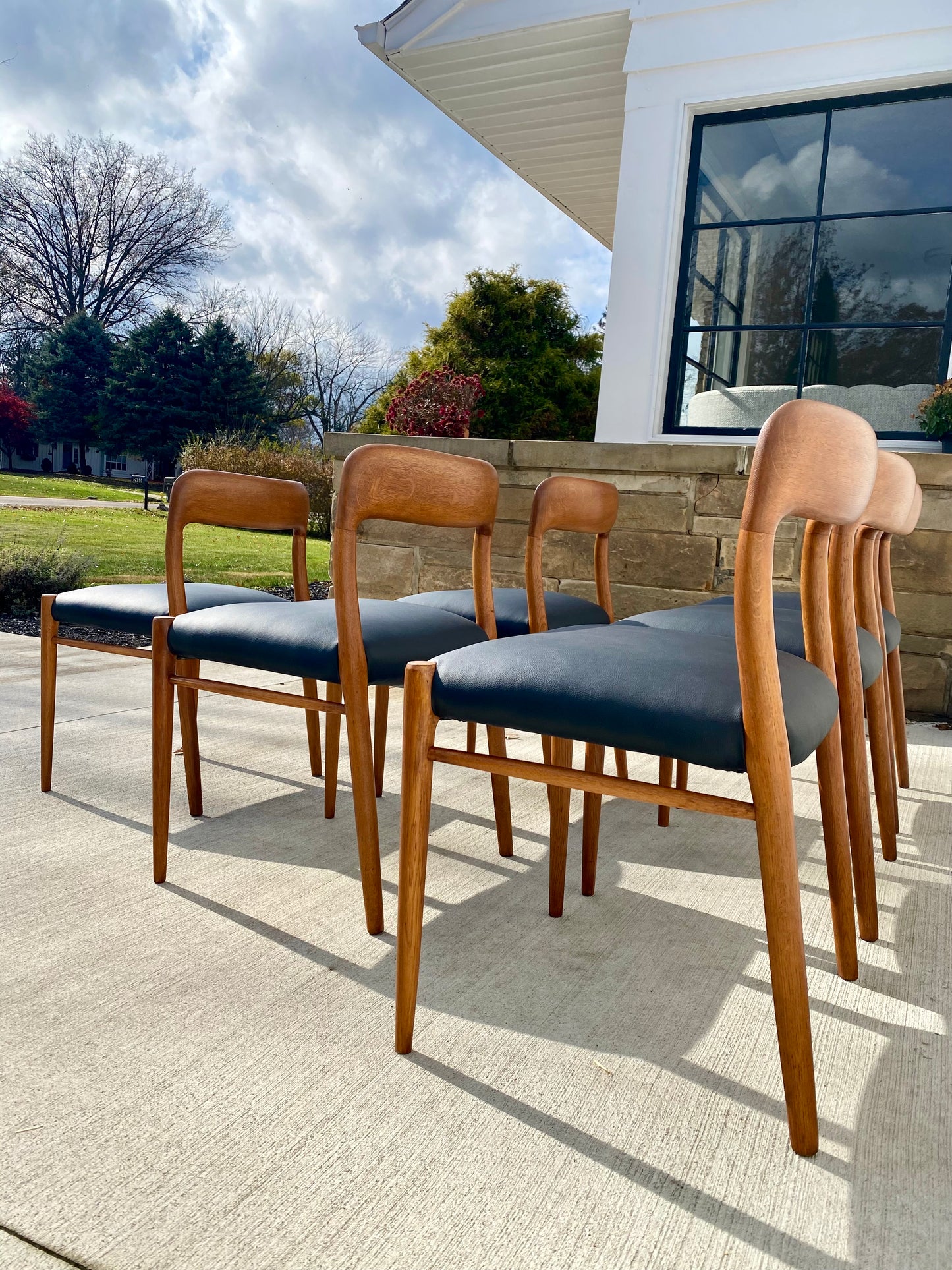 Set of Six Danish Modern Niels Moller No. 75 Teak Dining Chairs