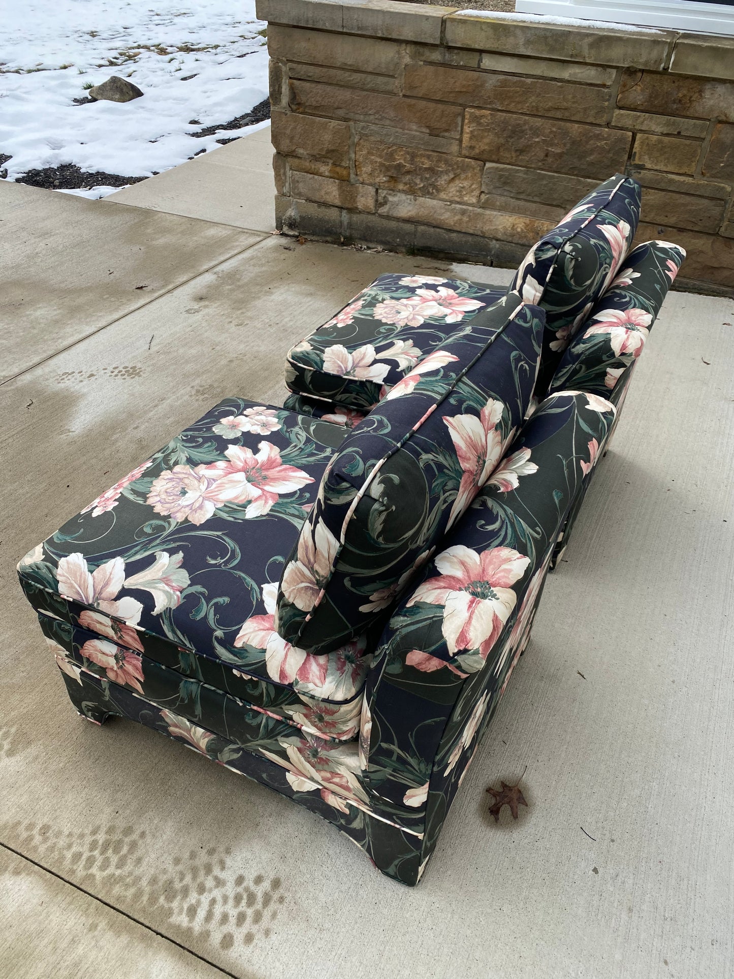 Pair of Century Lounge Chairs in Floral Print