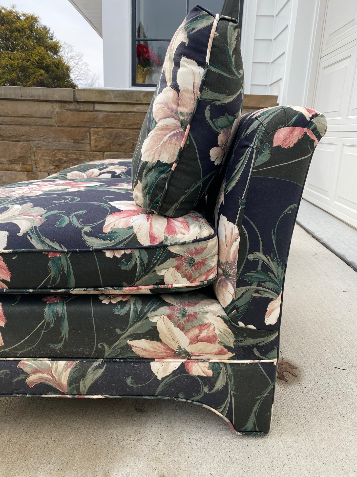 Pair of Century Lounge Chairs in Floral Print